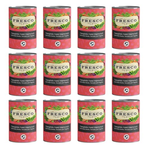 Fresco Complete-Menü Vegetarisch mit Rote Beete, Tomate & Paprika | 12er Pack | 12 x 400 g | Ergänzung zu überwiegend fleischhaltiger Ernährung | Unterstützung des Immunsystems von Fresco