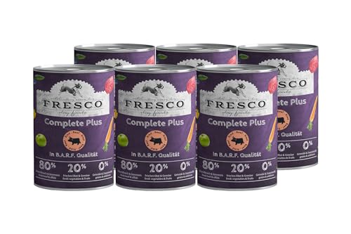 Fresco Complete Plus Rind (haltbares B.A.R.F.) 6X 800g | getreidefreies Hundefutter | ohne künstliche Zusätze | gesund und natürlich von Fresco