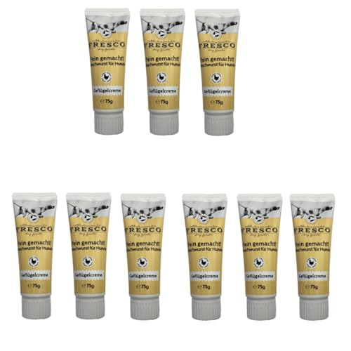 Fresco Fein Gemacht! Geflügelcreme | 9er Pack | 9 x 75 g | Naschwurst für Hunde | Kann unterstützend Sein für den empfindlichen Hundemagen | Kann eine optimale Ergänzung Sein von Fresco