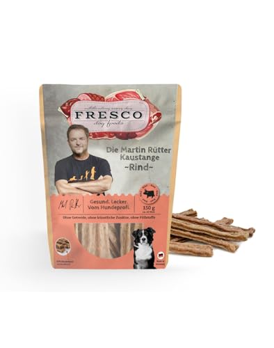 Fresco Kaustange Rinderkopfhaut | 150 g | Ergänzungsfuttermittel für Hunde | Natürlicher Snack | Zur Befriedigung des natürlichen Kautriebs | Mentale Auslastung & Zähneputzen von Fresco