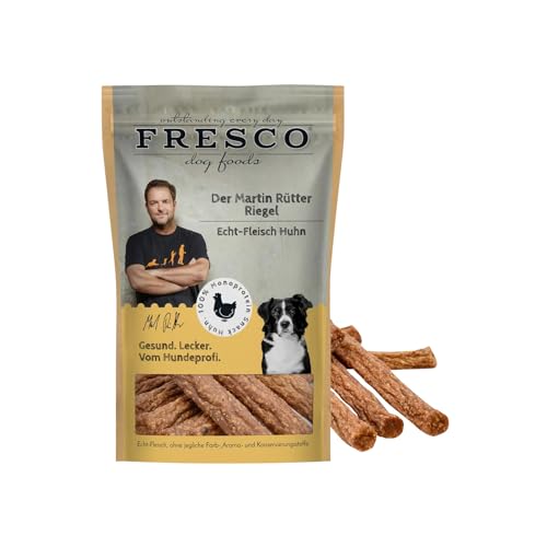 Fresco Martin Rütter Riegel Huhn | 100 g | Ergänzungsfuttermittel für Hunde | Natürlicher Monoproteinsnack aus reinem Hühnerfleisch | Echt-Fleisch Huhn | Wiederverschließbar Fresco Martin Rütter Riegel Huhn | 100 g | Ergänzungsfuttermittel für Hunde | Natürlicher Monoproteinsnack aus reinem Hühnerfleisch | Echt-Fleisch Huhn | Wiederverschließbar von Fresco