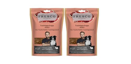 Fresco | Martin Rütter Trainingsdrops 2 x 150g | Natürlicher Monoproteinsnack Rind | Echt-Fleischprodukt | gesund und natürlich | Leckerli für Hunde von Fresco