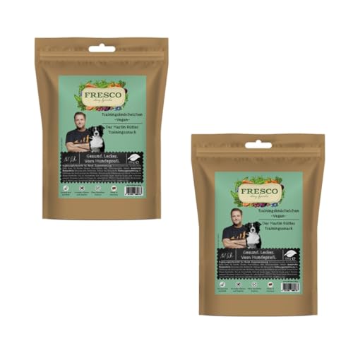 Fresco Martin Rütter Trainingsknöchelchen Vegan | Doppelpack | 2 x 150 g | Ergänzungsfuttermittel für Hunde | Natürlicher Monoproteinsnack auf pflanzlicher Basis | Als Belohnung Fresco Martin Rütter Trainingsknöchelchen Vegan | Doppelpack | 2 x 150 g | Ergänzungsfuttermittel für Hunde | Natürlicher Monoproteinsnack auf pflanzlicher Basis | Als Belohnung von Fresco