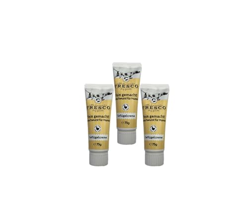 Fresco Naschwurst Geflügelcreme | 3 x 75g | der Schleck-Snack aus der Tube | perfekt zum Training oder als Belohnung Fresco Naschwurst Geflügelcreme | 3 x 75g | der Schleck-Snack aus der Tube | perfekt zum Training oder als Belohnung von Fresco