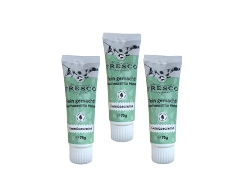 Fresco Naschwurst Gemüsecreme | 3 x 75g | der Schleck-Snack aus der Tube | perfekt zum Training oder als Belohnung | Hundesnack von Fresco