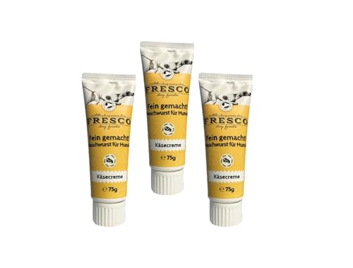 Fresco Naschwurst Käsecreme | 3 x 75g | der Schleck-Snack aus der Tube | perfekt zum Training oder als Belohnung | Hundesnack von Fresco
