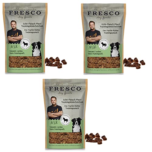 Fresco - Trainingsknöchelchen Pferd für Hunde - Bundle - 3 x 150g von Fresco