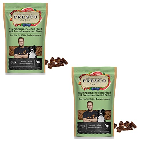 Fresco - Trainingsknöchelchen Pferd mit PREISELBEERE und Birne für Hunde - Doppelpack - 2 x 150g Fresco - Trainingsknöchelchen Pferd mit PREISELBEERE und Birne für Hunde - Doppelpack - 2 x 150g von Fresco