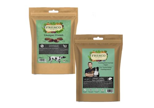 Fresco Vegan Trainingsknöchelchen 150g & Knusper Kissen 100g | einzeln oder im Bundle | köstliche und nahrhafte Alternative | auf pflanzlicher Basis Fresco Vegan Trainingsknöchelchen 150g & Knusper Kissen 100g | einzeln oder im Bundle | köstliche und nahrhafte Alternative | auf pflanzlicher Basis von Fresco