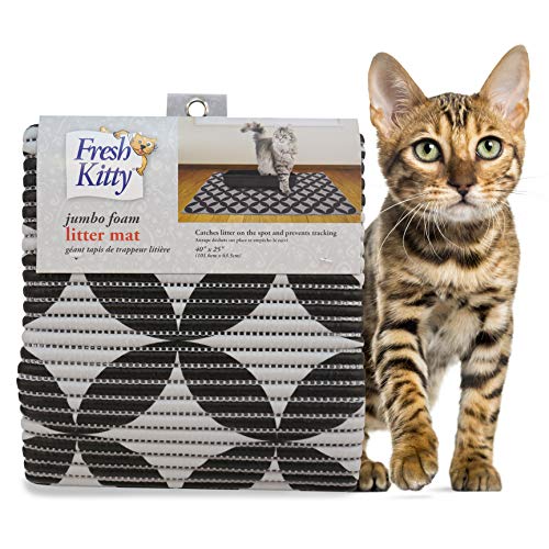 Fresh Kitty Durable XL Jumbo Foam Katzentoilettenmatte – BPA- und phthalatfrei, wasserabweisend, fängt Streu aus der Box auf, Streukontrolle, leicht zu reinigende Matten – graues Muster, 101,6 x 63,5 Fresh Kitty Durable XL Jumbo Foam Katzentoilettenmatte – BPA- und phthalatfrei, wasserabweisend, fängt Streu aus der Box auf, Streukontrolle, leicht zu reinigende Matten – graues Muster, 101,6 x 63,5 von Fresh Kitty