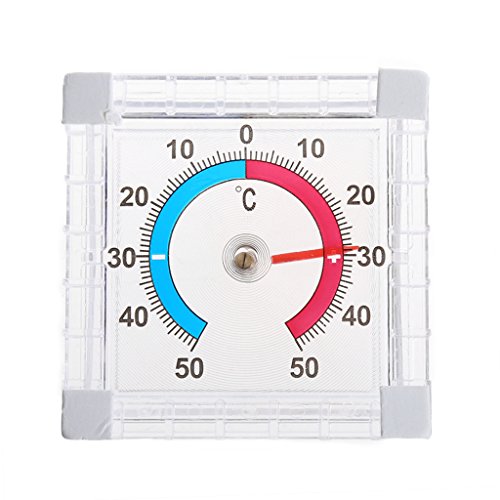 Temperatur-Thermometer für Fenster, Innen- und Außenbereich, Wand, Gewächshaus, Garten, Haus von Freshsell