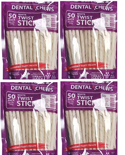 4 x Freshy Dental Twists – Milch Twist Rod – 50 Stück Maxi Pack von Freshy