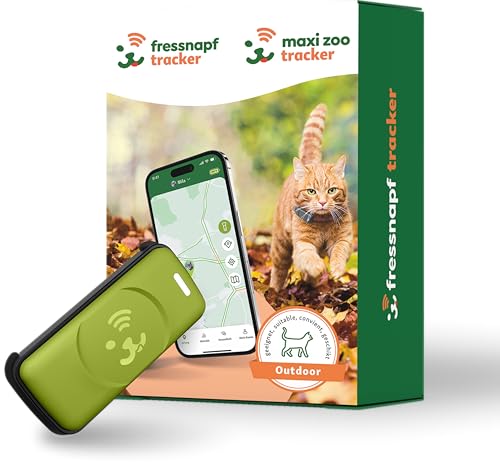 Fressnapf GPS Tracker Grün für Katzen - 2. Generation - Ohne ABO - Ortung ohne Entfernungsbegrenzung - Aktivitätserkennung & Gesundheitsfunktion - Katzenfreundliches Design von Fressnapf