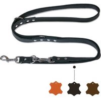 Freudentier Hundeleine aus zertifiziertem Leder 2m, verstellbare Führleine, Alsterufer Kollektion schwarz 1,6 cm Freudentier Hundeleine aus zertifiziertem Leder 2m, verstellbare Führleine, Alsterufer Kollektion schwarz 1,6 cm von Freudentier