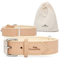Freudentier gefüttertes Halsband aus Leder sand 61,5 cm, 3,5 cm Freudentier gefüttertes Halsband aus Leder sand 61,5 cm, 3,5 cm von Freudentier