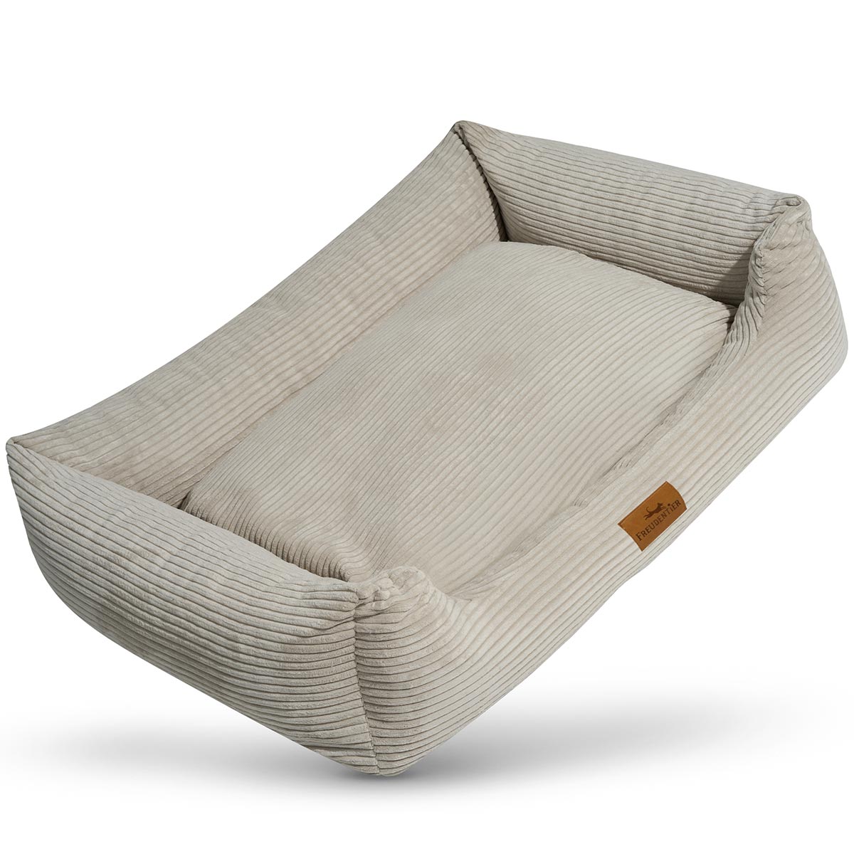 Freudentier orthopädisches Hundebett Cord creme L von Freudentier