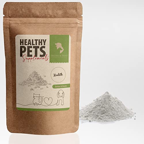 Freund & Pfote Healthy Pets Zeolith Hund und Katze| fein gemahlen | Zusatzfuttermittel für Hunde und Katzen | 100% rein & natürlich | plastikfrei verpackt (1000 Gramm) von Freund & Pfote