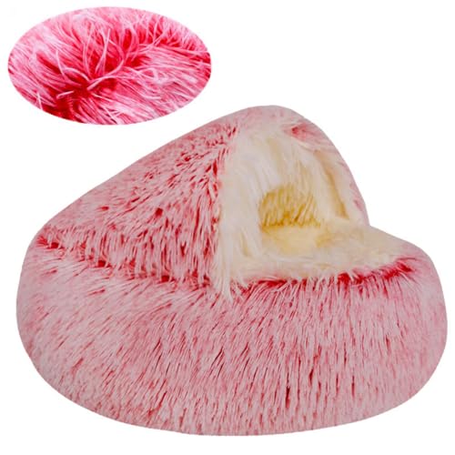 Freyamy Hundebett Katzenbett Rund Halb Geschlossener mit Kapuze Kleine Hunde Mittelgroß Hunde Haustierbett Waschbar rutschfest Hundebetten Lang Plüsch Verdicktes Warmes Hundekorb Rosa Ø80CM Freyamy Hundebett Katzenbett Rund Halb Geschlossener mit Kapuze Kleine Hunde Mittelgroß Hunde Haustierbett Waschbar rutschfest Hundebetten Lang Plüsch Verdicktes Warmes Hundekorb Rosa Ø80CM von Freyamy
