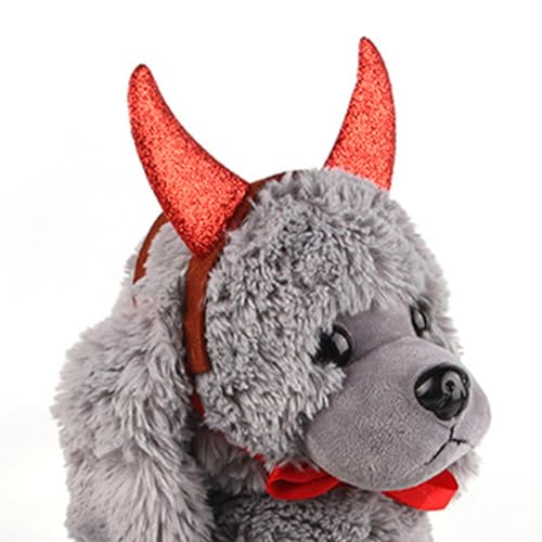 Cosplay-Kostüm für Haustiere, Halloween, lustige Teufelshörner, Halloween-Kopfbedeckung, leicht, niedlich, Partyzubehör, tragbare, festliche Kopfbedeckung mit Riemen für Katzen und Hunde Cosplay-Kostüm für Haustiere, Halloween, lustige Teufelshörner, Halloween-Kopfbedeckung, leicht, niedlich, Partyzubehör, tragbare, festliche Kopfbedeckung mit Riemen für Katzen und Hunde von Frfik