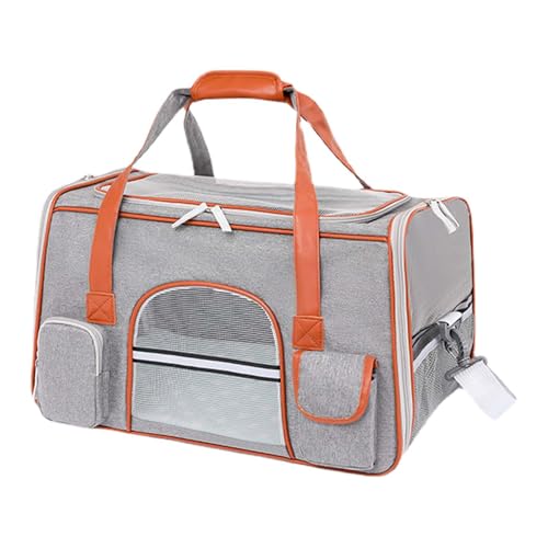 Faltbare Katzentrage - Katzentransportbox, Transporttasche Für Katzen - Atmungsaktive Hunde-Reisetrage | Hundetasche bis 6,5 kg mit weichem Einsatz für Auto, Reisen, Outdoor & Spaziergänge von Frfik