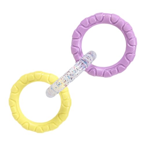 Frfik 3-Ring-Schlepper-Hundespielzeug,Hunde-Ziehspielzeug, Robustes Kauspielzeug, Unzerstörbare Ringe, Hunde-Trainingsgerät, interaktive 3 Ringe, zahnfestes, bissfestes Zwingen-Hundespielzeug für das von Frfik