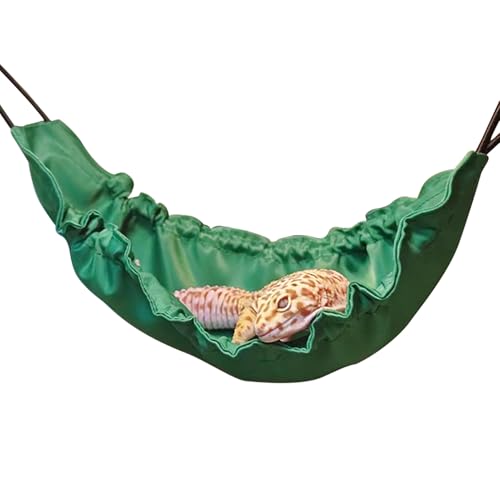 Frfik Bärtiger Hängematte - Doppelstangen Hängematte, 35 cm Leinwand Reptilien Hängematte - Echsenbett mit Saugnäpfeln, sanfte Stoffruheplattform für bärtige Agames, Geckos, Chamäleons und Reptilien von Frfik