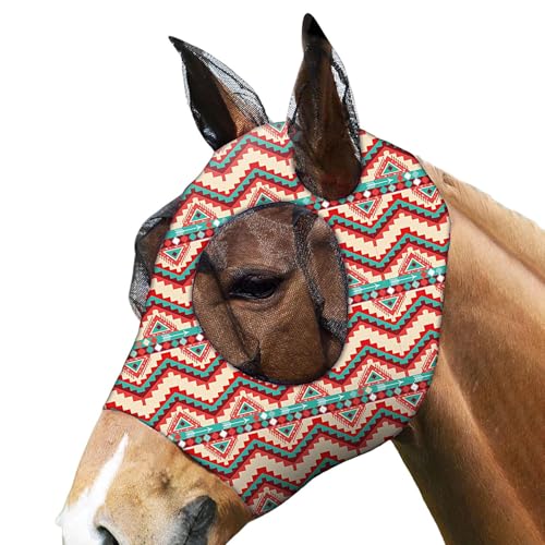 Frfik Fliegenschutzmaske - Gesichtsschutz für Cobs - Bequemes Fliegenschutznetz Bedeckt Ohren, Nase Und Gesicht Für e Und Ponys Im Freien von Frfik