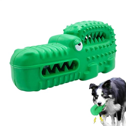 Frfik Hunde-Kauspielzeug – Alligator-Hundespielzeug | unzerstörbares quietschendes Krokodil-Gummi-Hundespielzeug | Zahnreinigung & Haustier-Trainingsspielzeug für aggressive Kauer, kleine, mittelgroße Frfik Hunde-Kauspielzeug – Alligator-Hundespielzeug | unzerstörbares quietschendes Krokodil-Gummi-Hundespielzeug | Zahnreinigung & Haustier-Trainingsspielzeug für aggressive Kauer, kleine, mittelgroße von Frfik