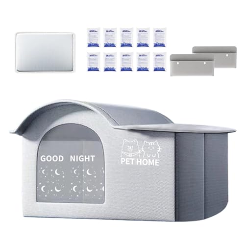 Frfik Hundehütten für den Außenbereich, kühlende Katzenhöhle mit Kühlakkus, isoliert, tragbar, geräumig, für große kleine Rassen, Kätzchen, Hunde, Haustiere, Außenbereich, Balkon Frfik Hundehütten für den Außenbereich, kühlende Katzenhöhle mit Kühlakkus, isoliert, tragbar, geräumig, für große kleine Rassen, Kätzchen, Hunde, Haustiere, Außenbereich, Balkon von Frfik