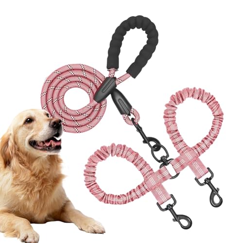 Frfik Hundetrainingsseil, Doppeltraktionsleine, Splitter, verstellbare Hundeleine, stoßdämpfendes Bungee für große und mittelgroße Haustiere, Wandern, Camping, Erkundung, Spazierengehen Frfik Hundetrainingsseil, Doppeltraktionsleine, Splitter, verstellbare Hundeleine, stoßdämpfendes Bungee für große und mittelgroße Haustiere, Wandern, Camping, Erkundung, Spazierengehen von Frfik