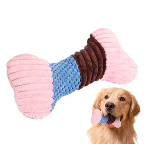 Frfik Kauspielzeug für Welpen, Plüschspielzeug für Hunde, kreatives Maisflanell – Quietschspielzeug, integrierter Klangknochenform, Kauspielzeug für kleine Hunde und Welpen Frfik Kauspielzeug für Welpen, Plüschspielzeug für Hunde, kreatives Maisflanell – Quietschspielzeug, integrierter Klangknochenform, Kauspielzeug für kleine Hunde und Welpen von Frfik