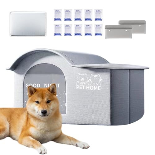 Frfik Kühlendes Hundehaus, langlebiges Haustier-Kühlhaus, isoliert, tragbar, Höhle für drinnen und draußen, Wohnzimmer, Schlafzimmer, Balkon, Frfik Kühlendes Hundehaus, langlebiges Haustier-Kühlhaus, isoliert, tragbar, Höhle für drinnen und draußen, Wohnzimmer, Schlafzimmer, Balkon, von Frfik