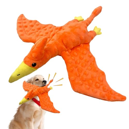 Frfik Quietschendes Hundespielzeug - 17,32 Zoll Gefülltes Pterodaktylspielzeug für Hunde | Plüschtier Sound Latex Spielzeug | Hundezahnreinigung Weiches Kuschelspielzeug für Kleine Mittlere und Große Frfik Quietschendes Hundespielzeug - 17,32 Zoll Gefülltes Pterodaktylspielzeug für Hunde | Plüschtier Sound Latex Spielzeug | Hundezahnreinigung Weiches Kuschelspielzeug für Kleine Mittlere und Große von Frfik
