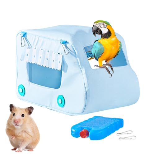 Frfik Vogelbett Für Käfig | Nymphensittich Käfigzubehör Mit Hängematte,Auto-Design Nisthaus, Schlafhöhle Haustierbedarf Für Hamster, Nymphensittiche, Finken, Sittiche, Kanarienvögel & Frfik Vogelbett Für Käfig | Nymphensittich Käfigzubehör Mit Hängematte,Auto-Design Nisthaus, Schlafhöhle Haustierbedarf Für Hamster, Nymphensittiche, Finken, Sittiche, Kanarienvögel & von Frfik