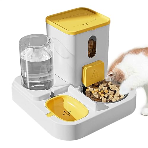 Großkapazität Automatischer Chat -Kibble -Distributor - Automatische PET -Feeder mit Edelstahlschale - Automatischer Händler Kroketten leicht zu reinigen und Anti -Humität Großkapazität Automatischer Chat -Kibble -Distributor - Automatische PET -Feeder mit Edelstahlschale - Automatischer Händler Kroketten leicht zu reinigen und Anti -Humität von Frfik