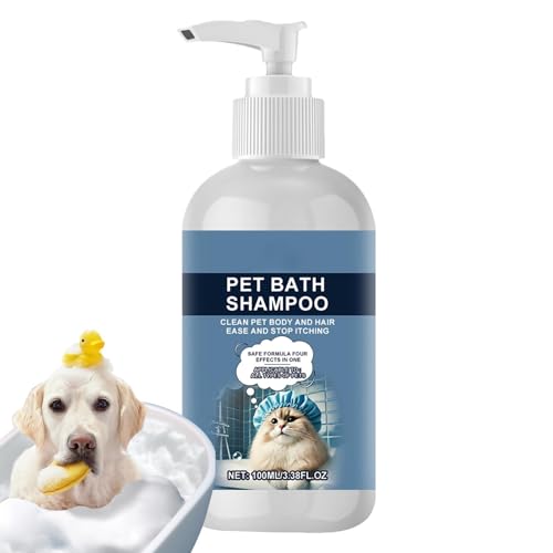 Hundeshampoo – 100 ml desodorierendes Hundepflege-Shampoo, frisches, beruhigendes Hunde- und Welpen-Shampoo – natürliche, sanfte Formel für Haustiere, Welpen und Hunde Hundeshampoo – 100 ml desodorierendes Hundepflege-Shampoo, frisches, beruhigendes Hunde- und Welpen-Shampoo – natürliche, sanfte Formel für Haustiere, Welpen und Hunde von Frfik