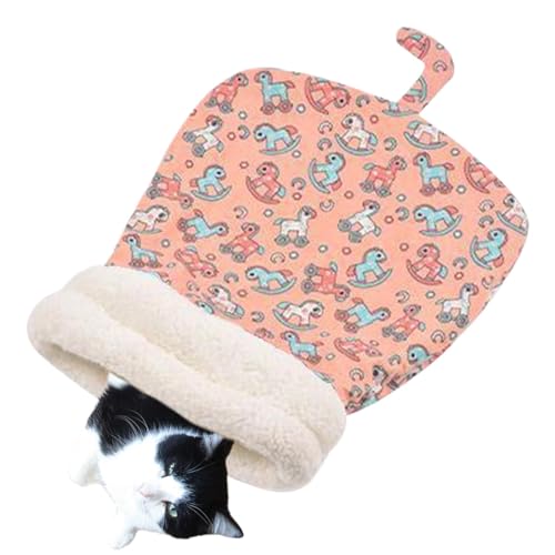 Katzenschlafsack, Katzenmatte, weiche Plüsch-Haustierhöhle, wärmendes Katzenbett, Kuschelsack, gemütliches Haustiernest, beruhigendes Bett, winddichtes Katzen-Nistbett, geeignet für Indoor-Katzen, 35 Katzenschlafsack, Katzenmatte, weiche Plüsch-Haustierhöhle, wärmendes Katzenbett, Kuschelsack, gemütliches Haustiernest, beruhigendes Bett, winddichtes Katzen-Nistbett, geeignet für Indoor-Katzen, 35 von Frfik