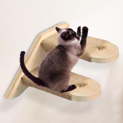 Katzenwandstufen | Stabile Katzenkletterstufe Katzentreppe | Natürliche Jute Katzentreppe für Wände | Indoor Kletterwand Katzenmöbel | Katzenkletterregal Platzsparende Katzentreppe & Stufen für Katzen Katzenwandstufen | Stabile Katzenkletterstufe Katzentreppe | Natürliche Jute Katzentreppe für Wände | Indoor Kletterwand Katzenmöbel | Katzenkletterregal Platzsparende Katzentreppe & Stufen für Katzen von Frfik