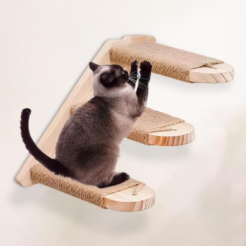 Katzenwandstufen | Stabile Katzenkletterstufe Katzentreppe | Natürliche Jute Katzentreppe für Wände | Indoor Kletterwand Katzenmöbel | Katzenkletterregal Platzsparende Katzentreppe & Stufen für Katzen Katzenwandstufen | Stabile Katzenkletterstufe Katzentreppe | Natürliche Jute Katzentreppe für Wände | Indoor Kletterwand Katzenmöbel | Katzenkletterregal Platzsparende Katzentreppe & Stufen für Katzen von Frfik