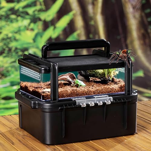 Reptilien-Futterbox | Schildkröten-Lebensraum | Outdoor-Wildsammlung Reptilienbox | Outdoor-Reptilien-Reisebox | Anti-Flucht-Futterbox für Reptilien | Tragbares Reptiliengehege mit Deckel für Frosch Reptilien-Futterbox | Schildkröten-Lebensraum | Outdoor-Wildsammlung Reptilienbox | Outdoor-Reptilien-Reisebox | Anti-Flucht-Futterbox für Reptilien | Tragbares Reptiliengehege mit Deckel für Frosch von Frfik