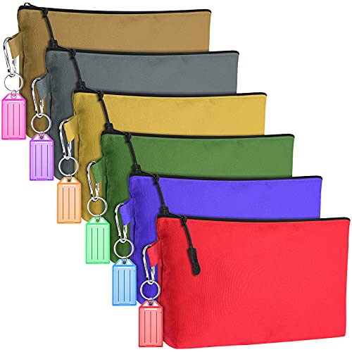 12-teiliges Werkzeugtasche mit Reißverschluss und Identifikator-ID-Schlüsselanhänger, Etikett, Mehrzweck-Aufbewahrungs-Organizer, 6 Farben von Frienda