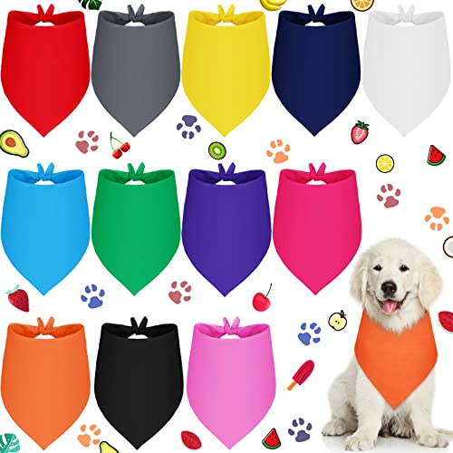 Frienda 12 Stück einfarbige Hundehalstücher für Hunde, Welpen, blanko, verstellbar, dreieckig, einfarbig, rotes Hundehalstuch, Wärmeübertragung, waschbar, Hunde-Taschentuch Frienda 12 Stück einfarbige Hundehalstücher für Hunde, Welpen, blanko, verstellbar, dreieckig, einfarbig, rotes Hundehalstuch, Wärmeübertragung, waschbar, Hunde-Taschentuch von Frienda