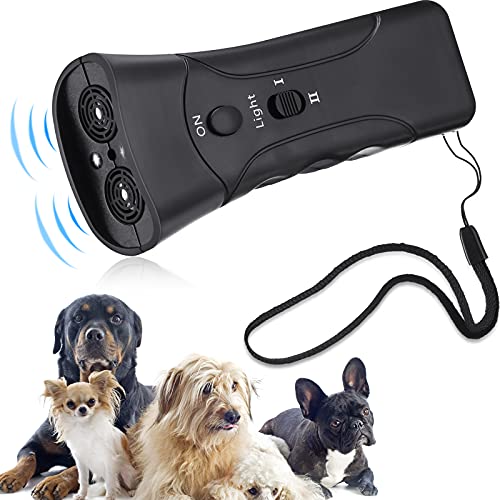 Handheld Hund Repeller Trainer Doppelkanal Hunde Repeller Ultraschall Handheld Hunde Training Werkzeug Gerät zur Vermeidung von Hundebellen für Hundetraining und Gehen von Frienda