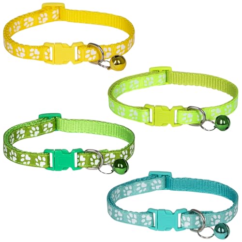 Friendly Whiskers Katzenhalsband-Set für 4 Jahreszeiten, Farbmischung, Urlaubs-Breakaway-Katzenhalsbänder, Frühlingskatzenhalsbänder, Sommer-Katzenhalsbänder, Verwendung als Kätzchenhalsband, Sommer Friendly Whiskers Katzenhalsband-Set für 4 Jahreszeiten, Farbmischung, Urlaubs-Breakaway-Katzenhalsbänder, Frühlingskatzenhalsbänder, Sommer-Katzenhalsbänder, Verwendung als Kätzchenhalsband, Sommer von Friendly Whiskers