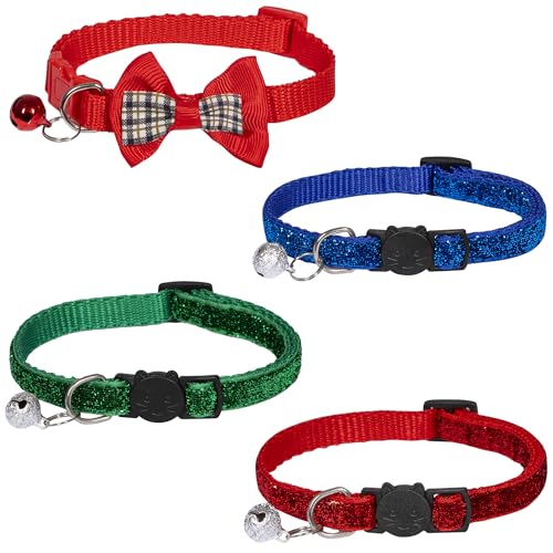 Friendly Whiskers Katzenhalsband-Set für 4 Jahreszeiten, Farbmischung, Urlaubs-Breakaway-Katzenhalsbänder, Frühlingskatzenhalsbänder, Sommer-Katzenhalsbänder, Verwendung als Kätzchenhalsband (Urlaub) Friendly Whiskers Katzenhalsband-Set für 4 Jahreszeiten, Farbmischung, Urlaubs-Breakaway-Katzenhalsbänder, Frühlingskatzenhalsbänder, Sommer-Katzenhalsbänder, Verwendung als Kätzchenhalsband (Urlaub) von Friendly Whiskers