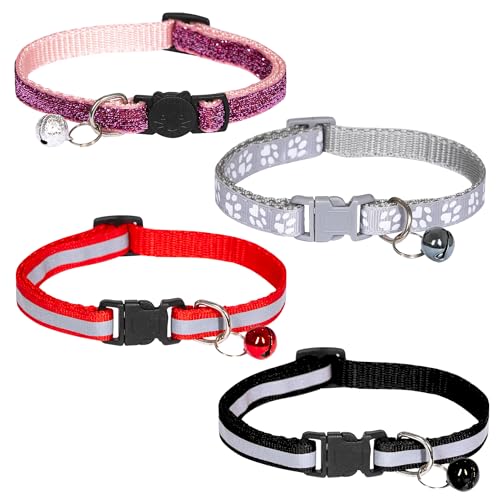 Friendly Whiskers Katzenhalsband-Set für 4 Jahreszeiten, Farbmischung, für den Urlaub, Katzenhalsband, Herbst-Katzenhalsband, Sommer-Katzenhalsband, Verwendung als Kätzchen-Halsband, Sommer (Sommer, Friendly Whiskers Katzenhalsband-Set für 4 Jahreszeiten, Farbmischung, für den Urlaub, Katzenhalsband, Herbst-Katzenhalsband, Sommer-Katzenhalsband, Verwendung als Kätzchen-Halsband, Sommer (Sommer, von Friendly Whiskers
