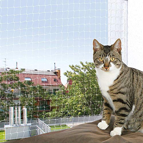 Friendos YOAI katzennetz für Balkon und Fenster Transparent Katzengitter Balkon Katzenschutznetz Schutznetz Balkonnetz ohne Bohren für Katzen zur Absicherung von Balkon, Terrasse, Fenster und Türen… von Friendos