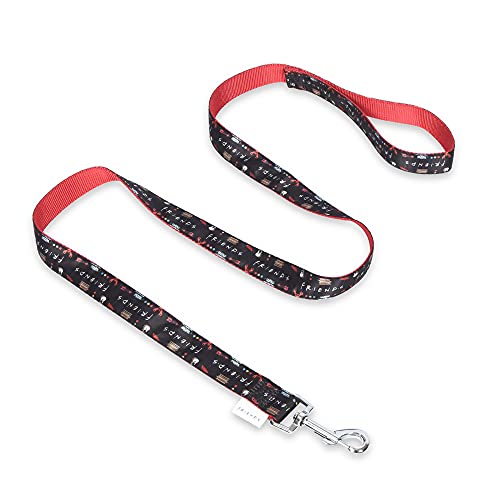 Friends the TV Show Iconic Graphics Hundeleine, 1,8 m, 182,9 cm, niedlich, schwarz, lässt Sich leicht an jedem Hundehalsband oder Geschirr befestigen von Friends the TV Show