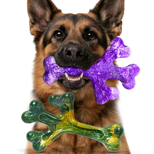 Frienhund Hundespielzeug für aggressive Kauer, robustes Kauspielzeug, aggressives Kauen, Rindfleisch-Speck-Geschmack, unzerstörbares Hundespielzeug für aggressive Kauer, großes Hundespielzeug für von Frienhund