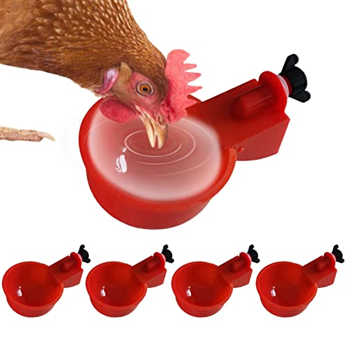 Chicken Cup Waterer - Chicken Cups for Water | Chicken Water Feeder Suitable for Chicks, Ente, Truthahn and Bunny Poultry Water Feeder Kit Frifer von Frifer